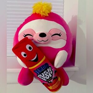 🍓🍭New 14” Susie, the Sloth, with Strawberry PushPop, Series 1 Snackle🍓🍭
